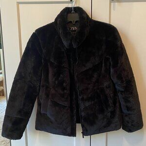 Zara Fur Coat - Black